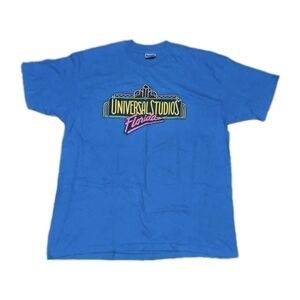 Vintage Universal Studios Florida T-Shirt Blue 90s Single Stitch USA XL